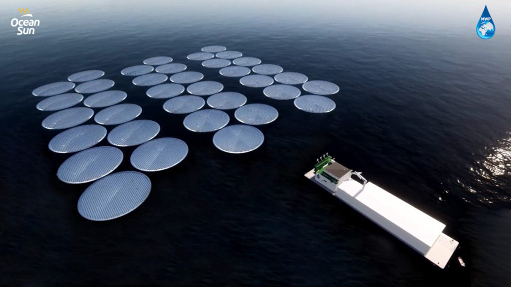 MWP & Ocean Sun Joining Floating Sea Water Desalination with Floating Solar Power